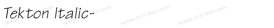 Tekton Italic字体转换